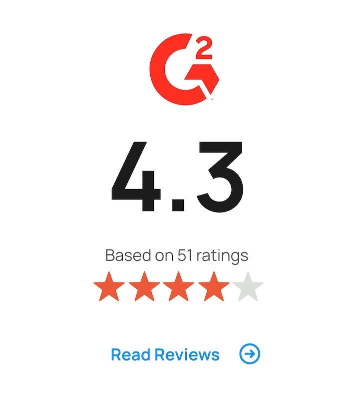 G2 rating 4.3